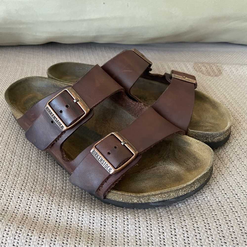 Birkenstock boston 41 265 m8 L10 taupe tan brown

Good condition preowned worn.